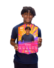 Load image into Gallery viewer, Creator Series 25 Fan Favourite finished card held for scale