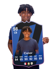 Load image into Gallery viewer, Creator Series 26 French League Monthly Star finished card held for scale