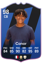 Load image into Gallery viewer, Creator Series 26 French League Monthly Star finished personalised football card example