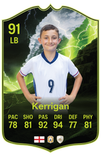 Load image into Gallery viewer, Creator Series 25 Head-to-Head finished personalised football card example
