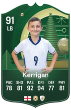 Load image into Gallery viewer, Creator Series 25 Winter Wonders finished personalised football card example
