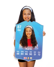 Load image into Gallery viewer, Creator Series 26 English League Monthly Star finished card held for scale
