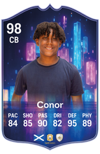 Load image into Gallery viewer, Creator Series 26 Retro Recall finished personalised football card example
