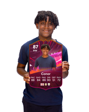 Load image into Gallery viewer, Creator Series 25 All-Time Favourite finished card held for scale
