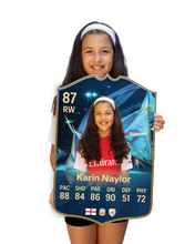 Load image into Gallery viewer, Creator Series 25 Season XI finished card held for scale
