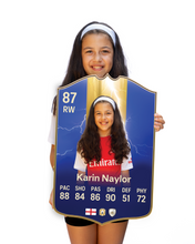 Load image into Gallery viewer, Creator Series 25 Season XI (2019 Retro) finished card held for scale
